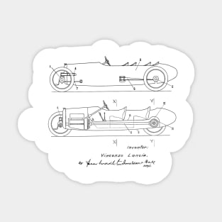 Automobile Car Vintage Patent Hand Drawing Sticker